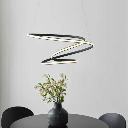 Jelölje be Dune Endon fekete LED függőlámpa 62 cm 47,5 W 5700 lm 97632