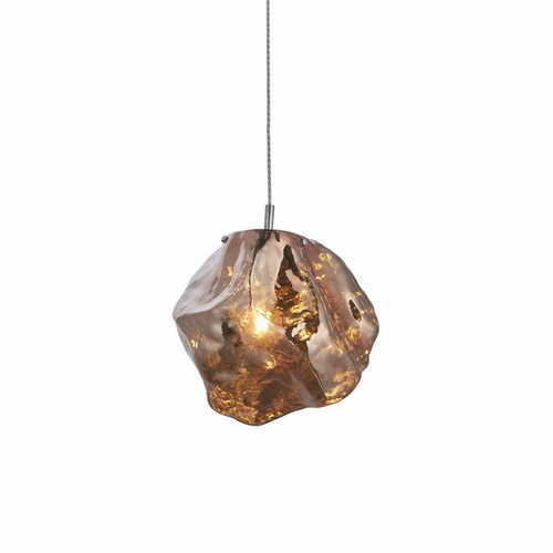 Jelölje be Függőlámpa Endon Rock réz/füstös üveg E27 30 cm 97655