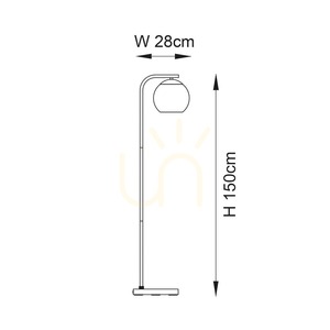 Endon Dimple 97978 állólámpa, króm és füstszínű üveg, 150 cm, E27 small 7