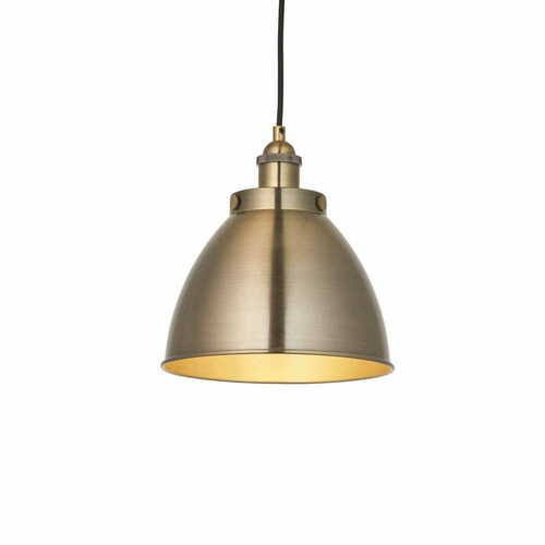 Jelölje be Endon Franklin 98745 függőlámpa, kupolás búra Ø 23,5 cm, antikolt sárgaréz, E27 max. 10 W, fényerőszabályozható