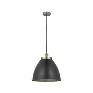 Endon Franklin 98749 függőlámpa E27 33,5 cm, matt fekete és antikolt ónszín small 7