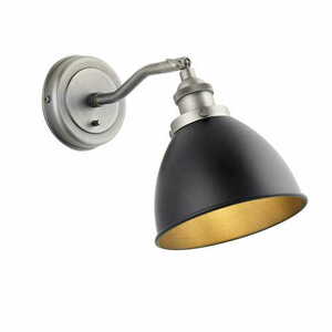 Fali lámpa Endon Franklin E14 LED dimmelhető fekete acél 25 cm 98751 small 0