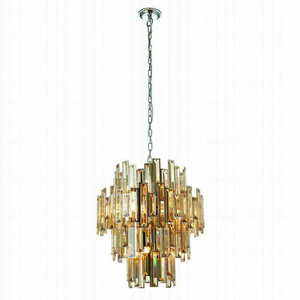 Függőlámpa Endon Viviana króm-arany kristály 12 égős E14 D56 cm 72744 small 4