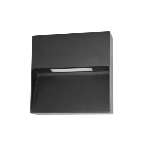 Jelölje be Italux LED kültéri fali lámpa fekete 3W IP54 3000K OWL-2685-3K