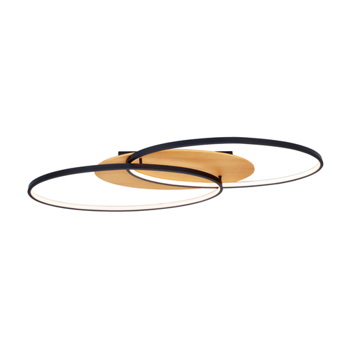 Jelölje be Plafon Italux Poraso LED fekete fa 24W 90 cm PLF-93439-24W-WO