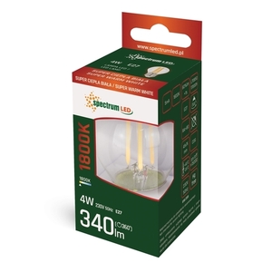 Led gömb E27 230 V 4 W Cog 1800 K Clear Spectrum small 1