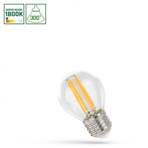 Jelölje be Led gömb E27 230 V 4 W Cog 1800 K Clear Spectrum