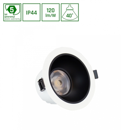 Jelölje be Orbito Downlight 6 20 W Nw 230 V 40st Ip44 Ra90 Ugr<19 139 X85 Mm Fehér/fekete matt kör. Teljesítménybeállítás 5 L