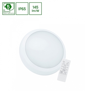 Nymphea City Pro 2 18/24 W Cct 230 V 120st Ip65 Ik08 Fi320x80mm fehér kerek érzékelő távirányítóval 5 év 5 év small 0
