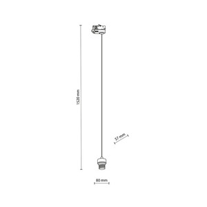 Tracer Fehér Három áramkör 1 X E27 small 1