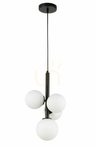 Jelölje be Függőlámpa Sigma Perla 4 fekete üveg G9 27 cm 33487
