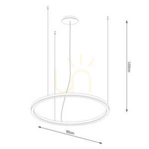 Csillár ODA 80 fekete LED 3000K Thoro small 7