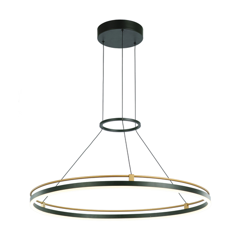 Jelölje be Italux Merlot LED függőlámpa fekete 60 cm PND-54638R-28W-3K-BK-GD