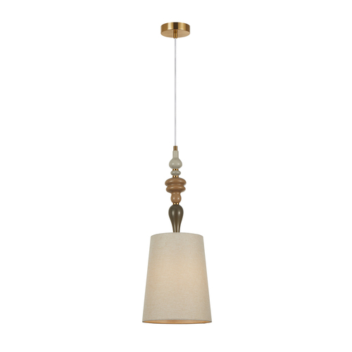 Jelölje be Függőlámpa Italux Moren E27 barna sárgabarack szövet 22 cm PND-84678C-AB