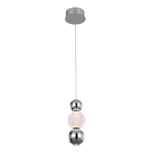 Jelölje be Függőlámpa Italux Oter LED króm akril 7W 14 cm PND-83728-7W-3K-CH