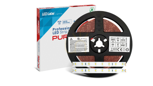 Jelölje be LED szalag PRO 5Y 24V 320 LED 2835 SMD 6W 6500K RA90 LED 2835 SMD 6W 6500K, 5 m