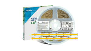 LED szalag OPTI 12V 2400 LED COB 10W/m 3000K CRI90 IP20 meleg fehér, 5 m tekercs small 0