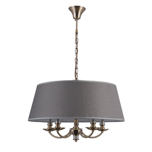 Függőlámpa Italux Zanobi 5xE14 barna/szürke 60 cm PND-43272-5A