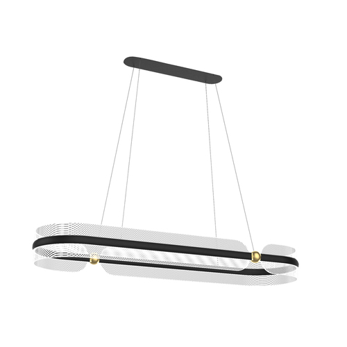 Jelölje be Italux LED függőlámpa fekete 56W 3000K 3900 lm PND-63728-56W-3K-BK-GD