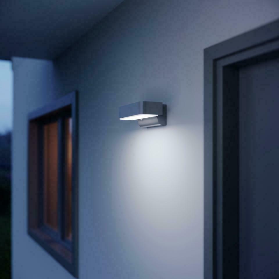 Kilátás Kültéri fali lámpatest mozgás- és szürkületérzékelővel LED L 800 S SI Kültéri fali lámpatest mozgás- és szürkületérzékelővel LED L 800 S SI