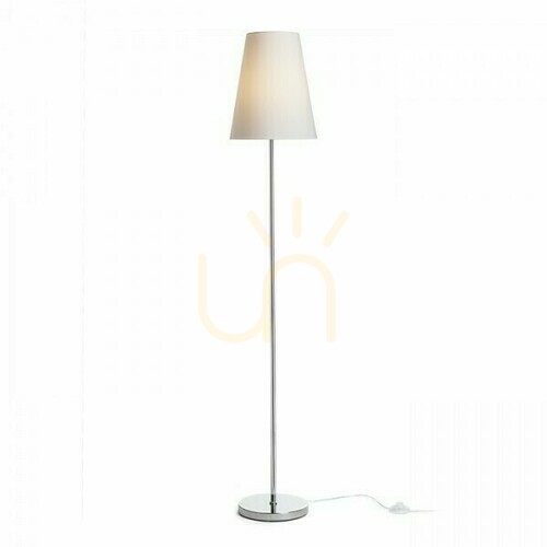 Jelölje be Nyc/Conny 25 állólámpa Polycotton fehér/króm 230 V Led E27 7 W.