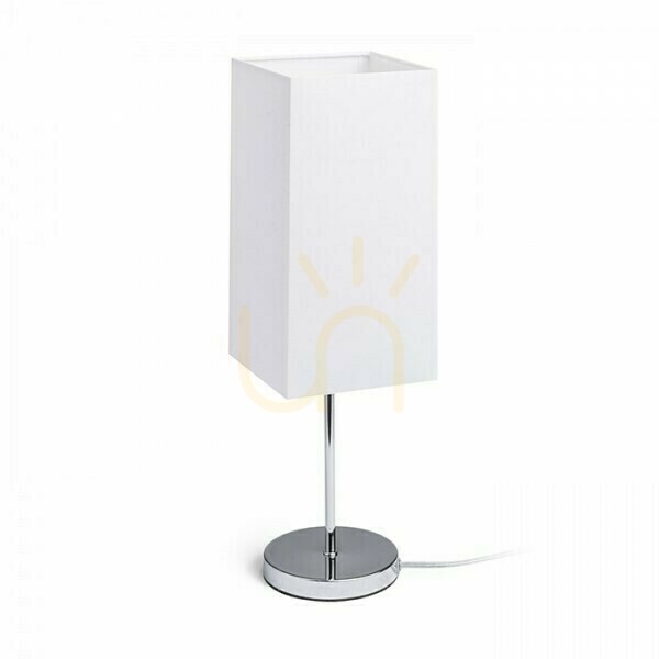 Asztali lámpa Nyc/Tempo 15/30 Polycotton White/Nickel 230 V Led E27 7 W.