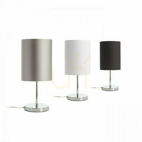 Jelölje be Nyc/Ron 15/20 Polycotton asztali lámpa fehér/króm 230 V Led E27 15 W.