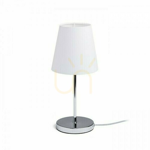 Jelölje be Asztali lámpa Nyc/Conny 15/15 Polycotton White/Chrome 230 V Led E27 7 W.