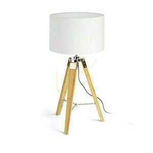 Rendl ALVIS/RON 40 fehér/bambusz asztali lámpa E27 15 W R14042 small 0