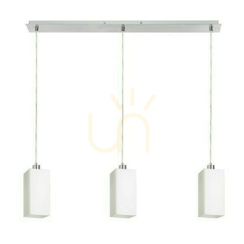 Jelölje be Liz Iii 80 opálüveg/króm függőlámpa 230 V Led E27 3x11 W.