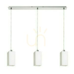 Liz Iii 80 opálüveg/matt nikkel függőlámpa 230 V Led E27 3x11 W. small 0