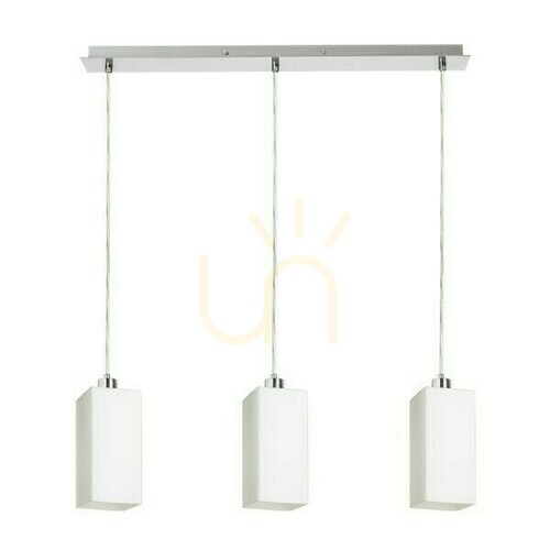 Jelölje be Liz Iii 60 opálüveg/matt nikkel függőlámpa 230 V Led E27 3x11 W.