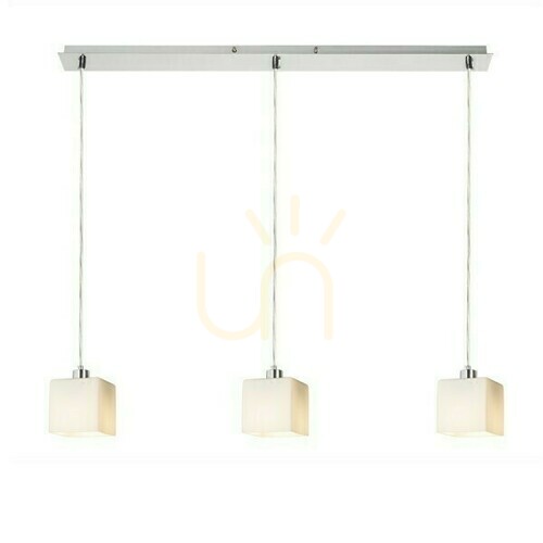 Jelölje be Dados Iii 80 opálüveg/matt nikkel függőlámpa 230 V Led E27 3x11 W.