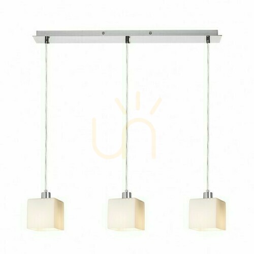 Jelölje be Dados Iii 60 függőlámpa Opálüveg/Króm 230 V Led E27 3x11 W.