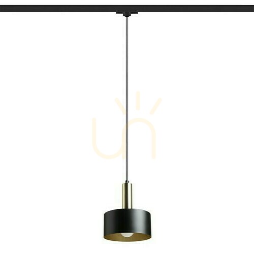 Jelölje be Giulia 20 to 3 fázisú függőlámpa. Rails Fekete/arany bronz sárgaréz 230 V E27 40 W.