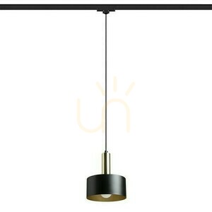 Giulia 20 to 3 fázisú függőlámpa. Rails Fekete/arany bronz sárgaréz 230 V E27 40 W. small 1