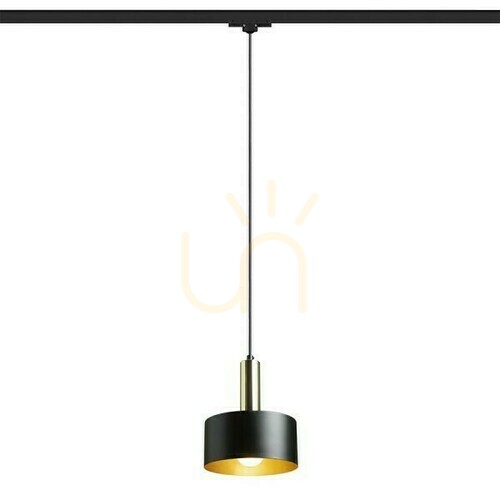 Jelölje be Giulia 20 to 3 fázisú függőlámpa. Rails Fekete/arany bronz sárgaréz 230 V E27 40 W.