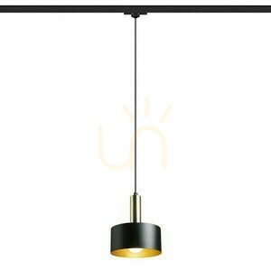 Giulia 20 to 3 fázisú függőlámpa. Rails Fekete/arany bronz sárgaréz 230 V E27 40 W. small 0