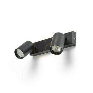 Dude Ii Fekete 230 V Led Gu10 2x9 W felszíni szerelésű lámpa. small 3