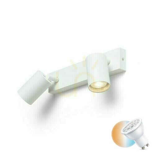 Jelölje be Dude Ii felszíni lámpa fehér 230 V Led Gu10 2x9 W.