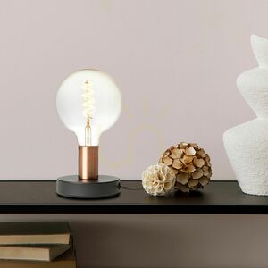 Rendl ALGOT R13907 asztali lámpa – fekete, szálcsiszolt rézszínű felület, E27 LED 15 W small 4