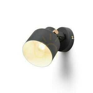 Celeia felszíni lámpa Fekete matt csiszolt réz 230 V E27 40 Watt. small 3
