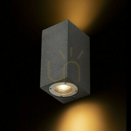 Jelölje be Kane Ii kültéri fali lámpa Beton/Dekor Sötét gránit 230 V Led Gu10 2x5 W Ip65