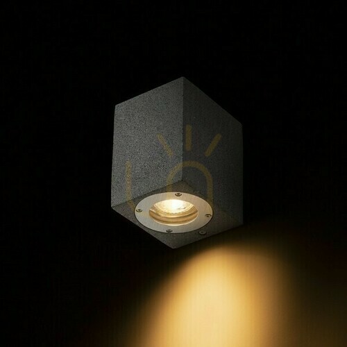 Jelölje be Kültéri fali lámpa Kane I fal Beton/Dekor Sötét gránit 230 V Led Gu10 5 W Ip65