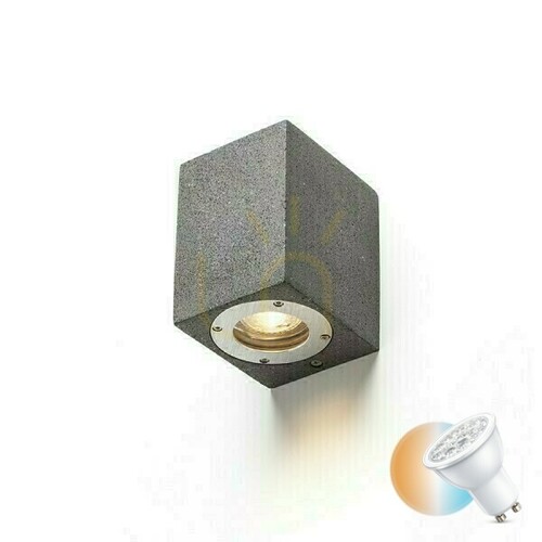 Jelölje be Kültéri fali lámpa Kane I fal Beton/Dekor Sötét gránit 230 V Led Gu10 5 W Ip65
