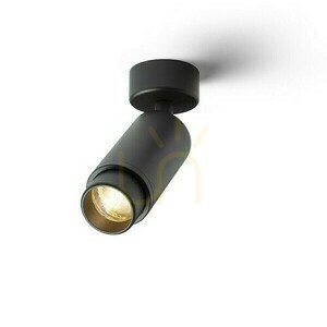 Optimus mennyezeti felületi lámpa fekete 230 V Led Gu10 9 W 10 50°. small 1