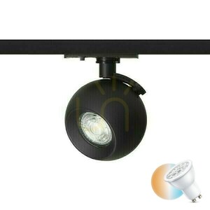 Siena Spotlight 1 fázisra. Rails Fekete 230 V Gu10 50 W small 0