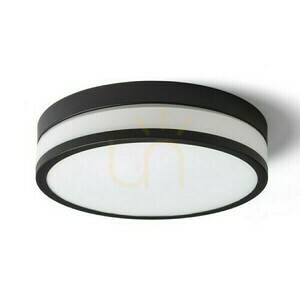 Cira Led fürdőszoba lámpa 35 mennyezeti opál üveg/fekete 230 V 24 W Ip44 3000 K small 1