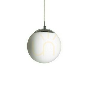 Luna 20 opálüveg/króm függőlámpa 230 V Led E27 15 W. small 1