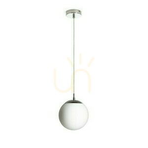 Luna 20 opálüveg/króm függőlámpa 230 V Led E27 15 W. small 0